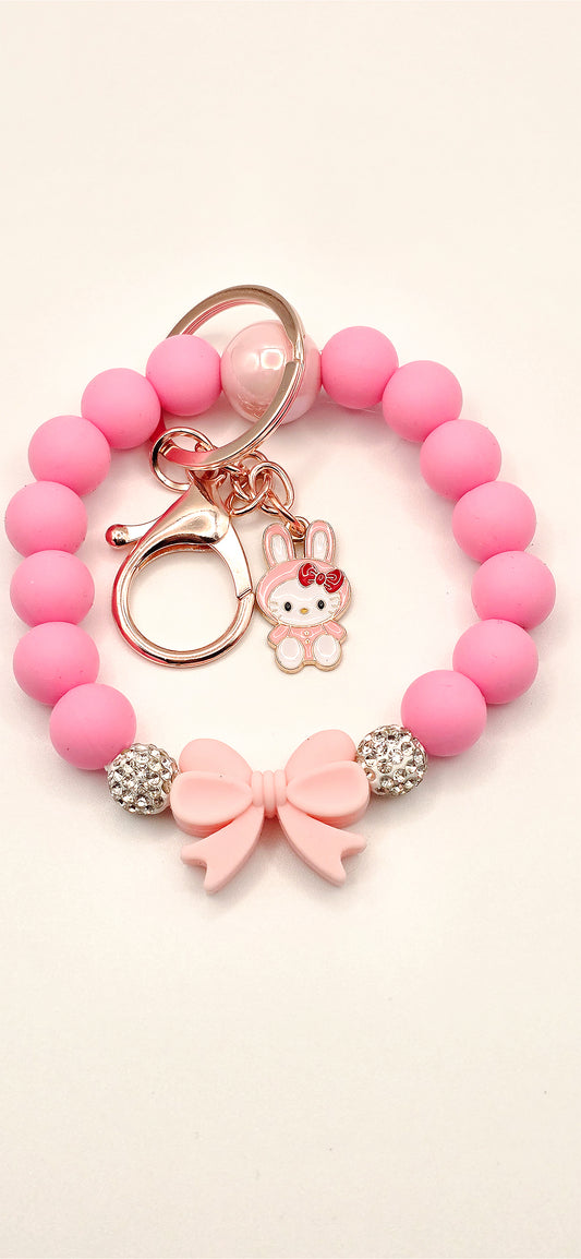 Wristlet - Hot Pink & Silver